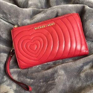 Michael Kors Heart Wristlet Wallet